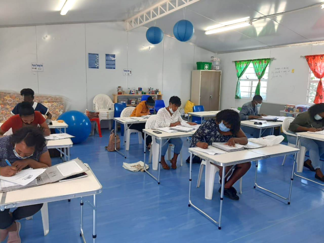 Carer course students in classroom