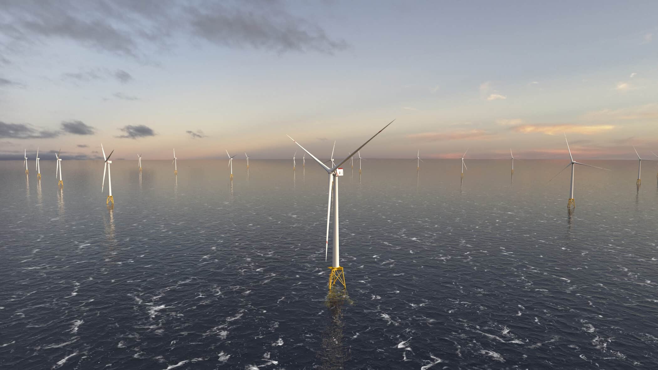 Offshore wind farm Australia digital rendering